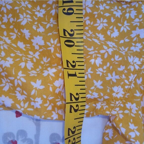 St. John'sBayPXXYellowRoll-tab LngslButtonUp 100%CottonFloralPrint Women'sShirt. - Picture 5 of 9